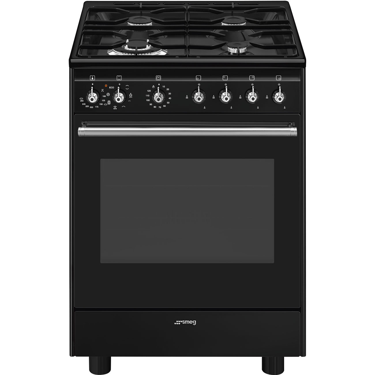 SMEG CX61GMBL cuisinière avec taque à gaz - 60cm