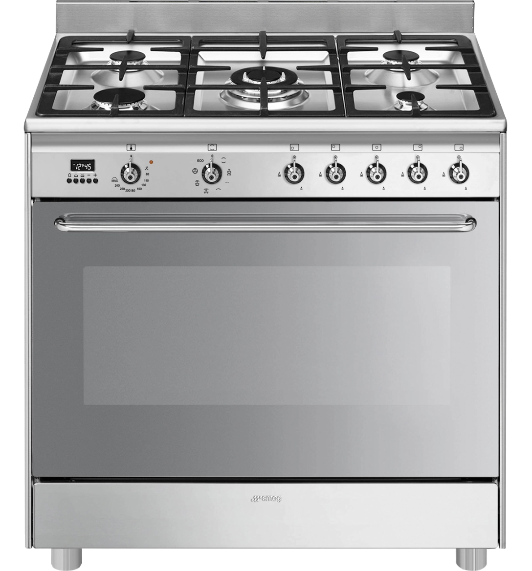SMEG CG90X2 cuisinière avec taque à gaz - 90cm