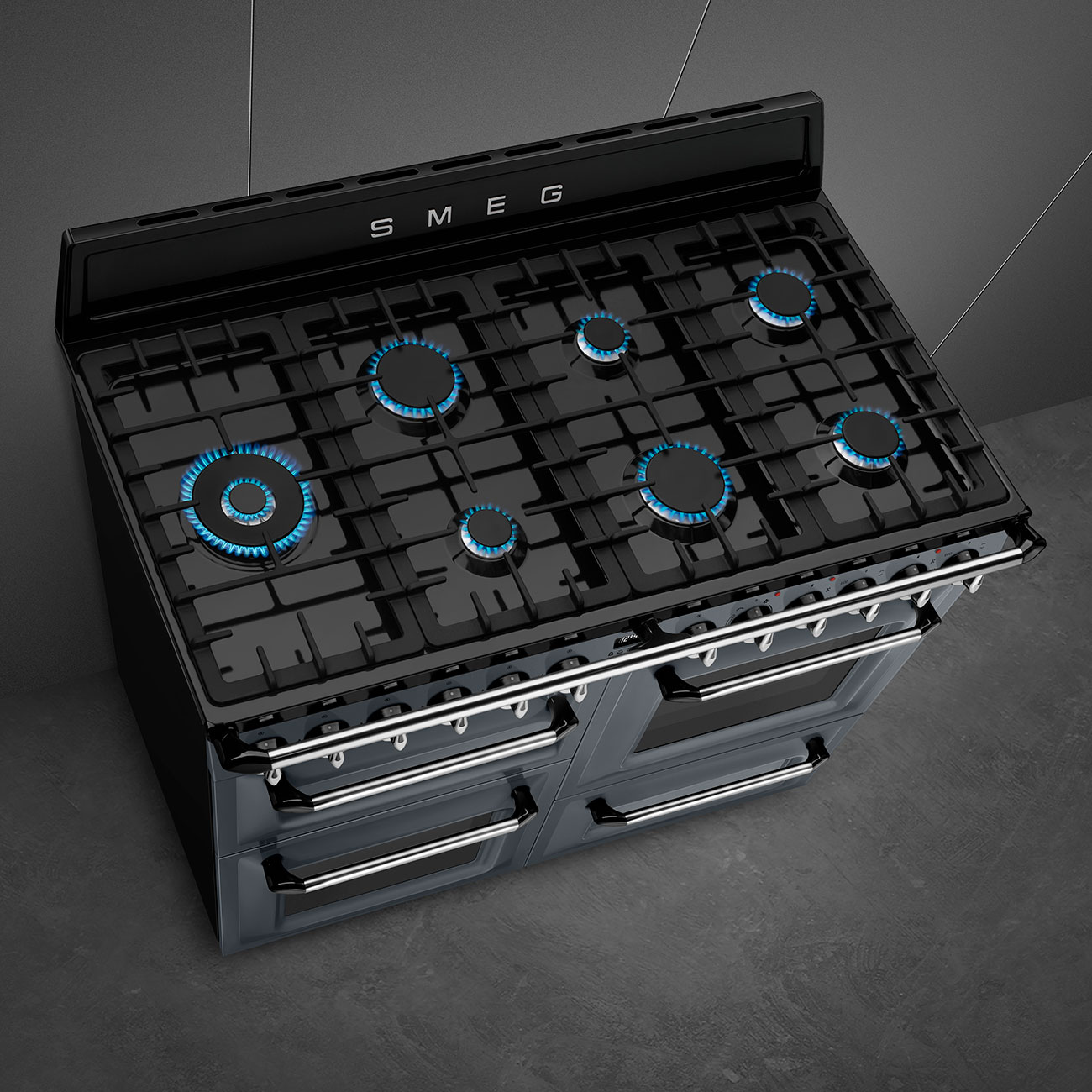 SMEG TR4110GR cuisinière avec taque à gaz - 110cm