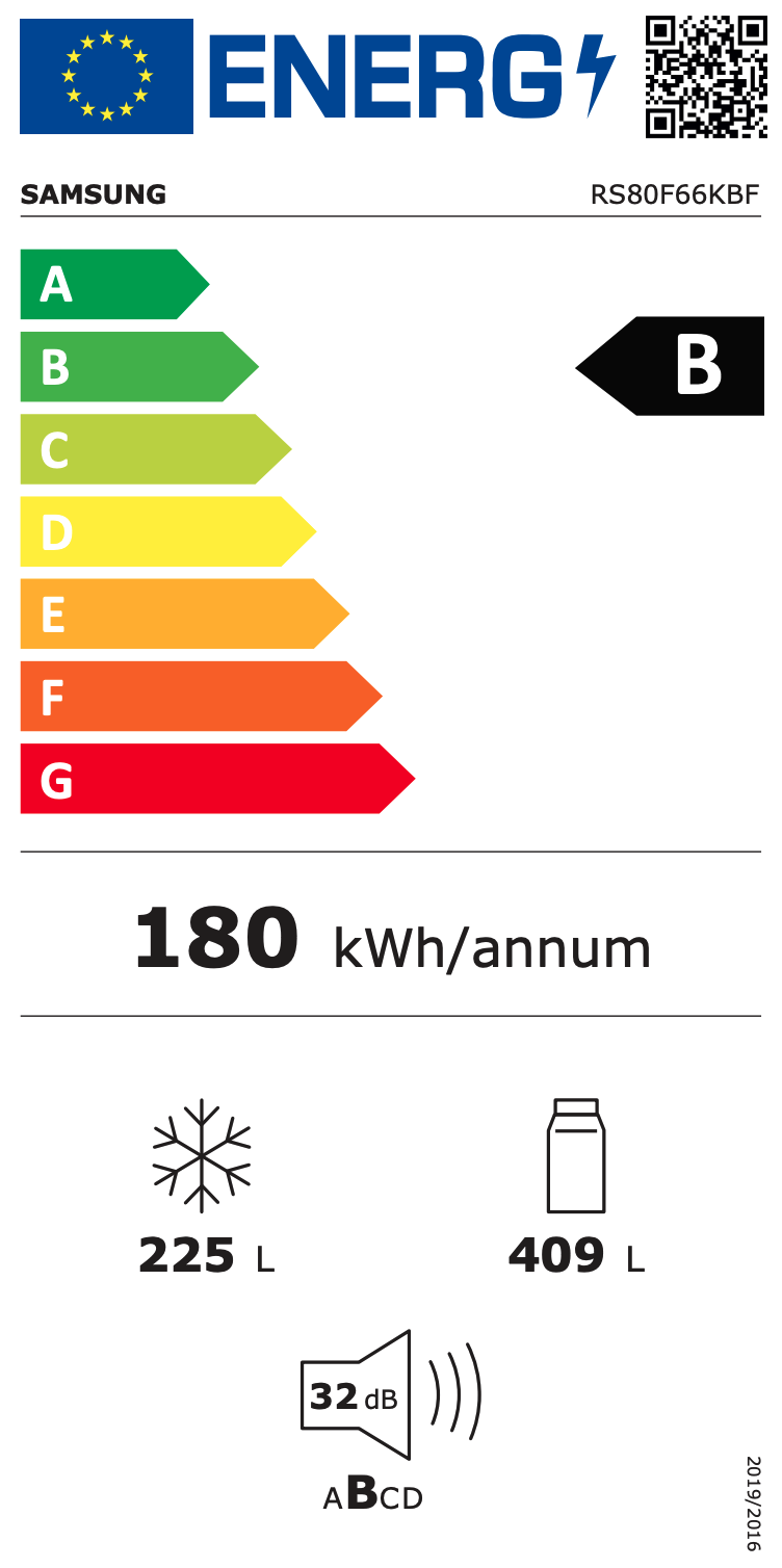 SAMSUNG RS80F66KBFEF side-by-side