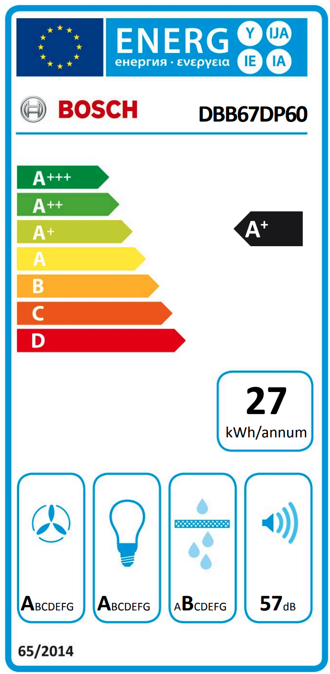 BOSCH DBB67DP60 hotte intégré - 60cm