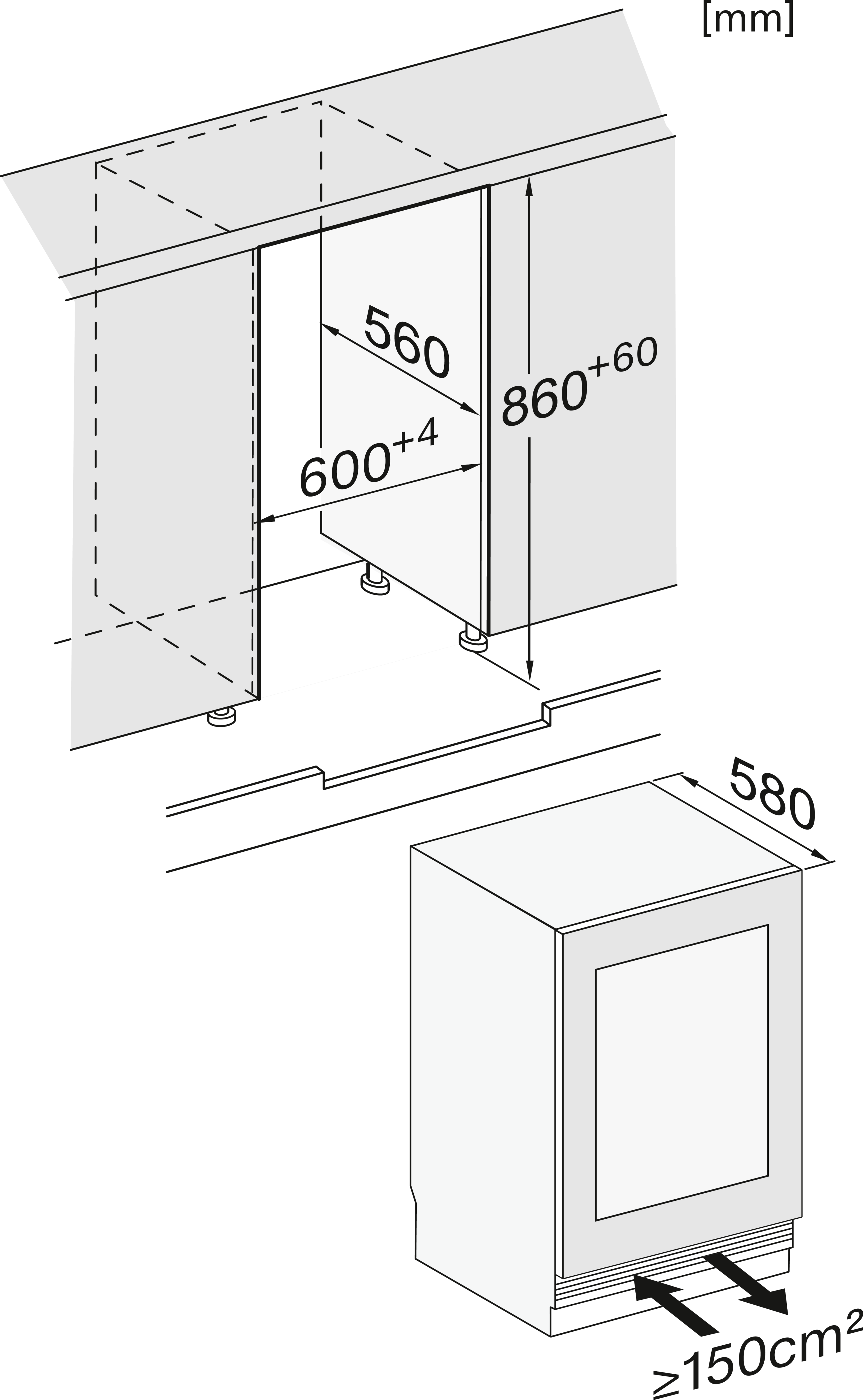 MIELE KWTUS7196EOBSW cave à vin sous-encastrable