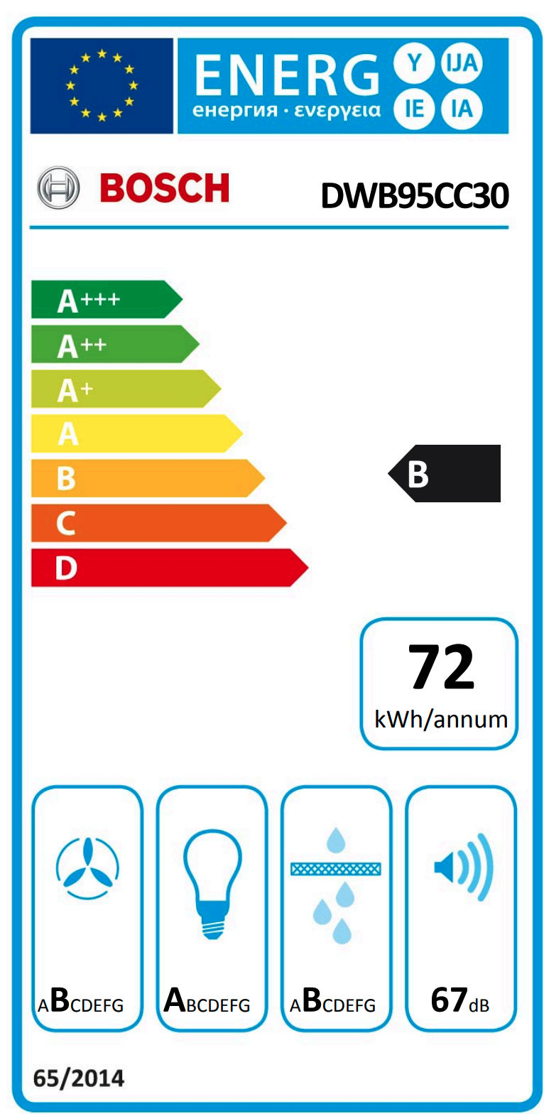 BOSCH DWB95CC30 hotte décorative - 90cm