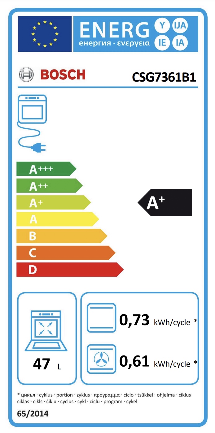 BOSCH CSG7361B1 SERIE 8 four multifonction avec vapeur - 45cm