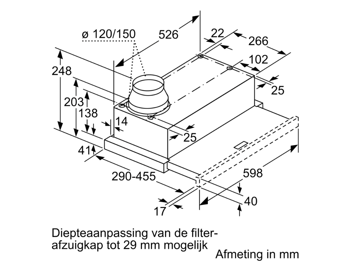 BOSCH DFM064A52 SERIE 4 hotte téléscopique - 60cm