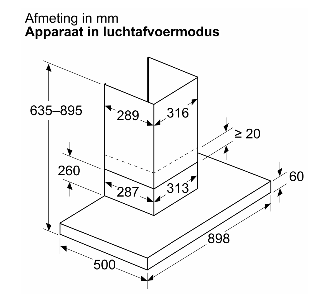 BOSCH DWB95CC60 hotte décorative - 90cm