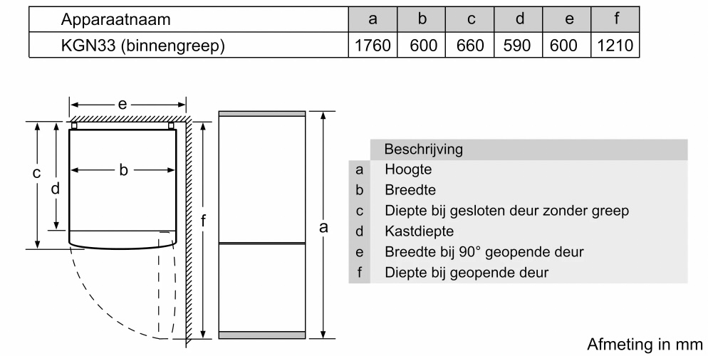 BOSCH KGN33NLEB SERIE 2 combiné réfrigérateur-congélateur pose-libre - 176cm