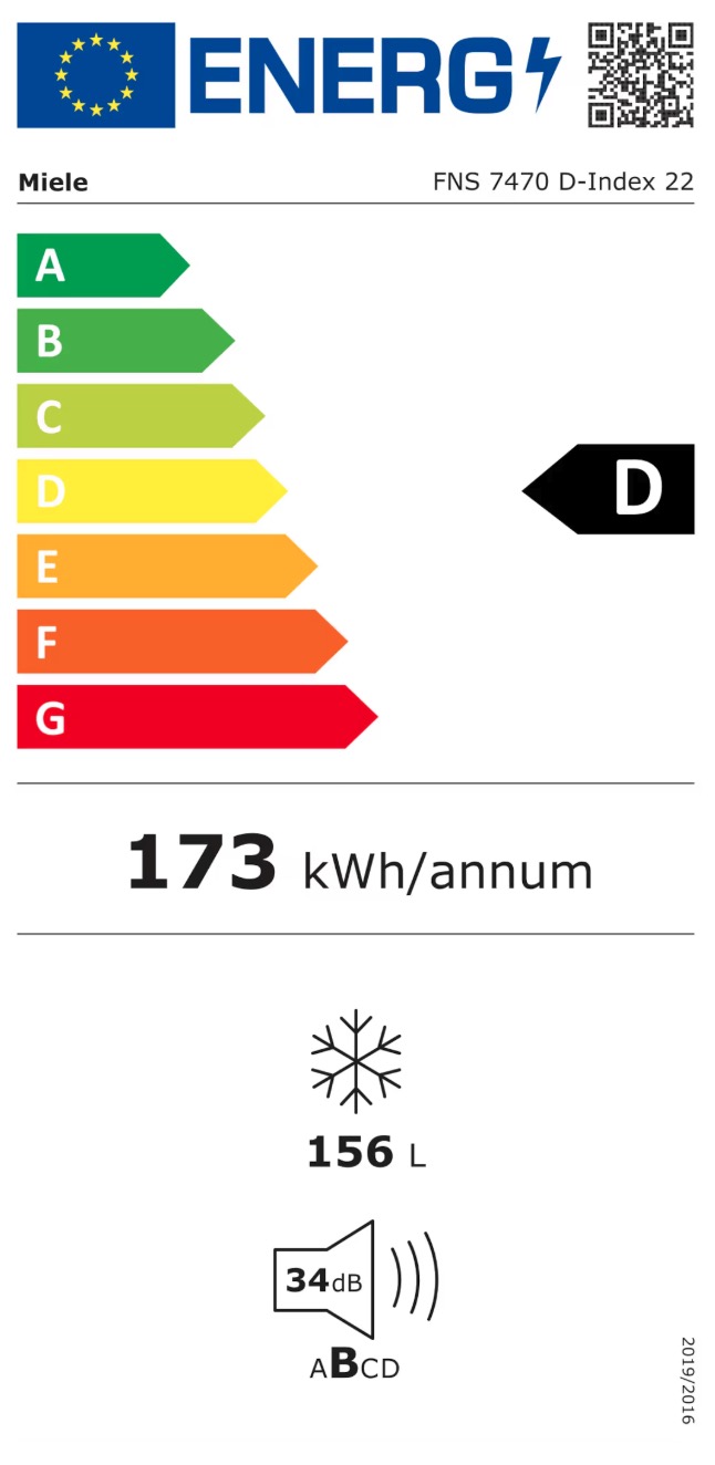 MIELE FNS7470D congélateur encastrable - 140cm
