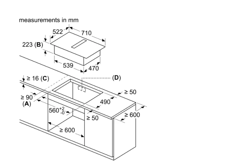 BOSCH PVQ731H26E SERIE 6 table de cuisson avec hotte integrée - 70cm