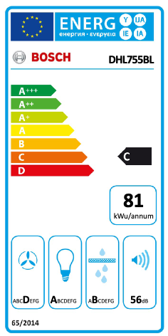 BOSCH DHL755BL SERIE 4 groupe d'extraction - 70cm