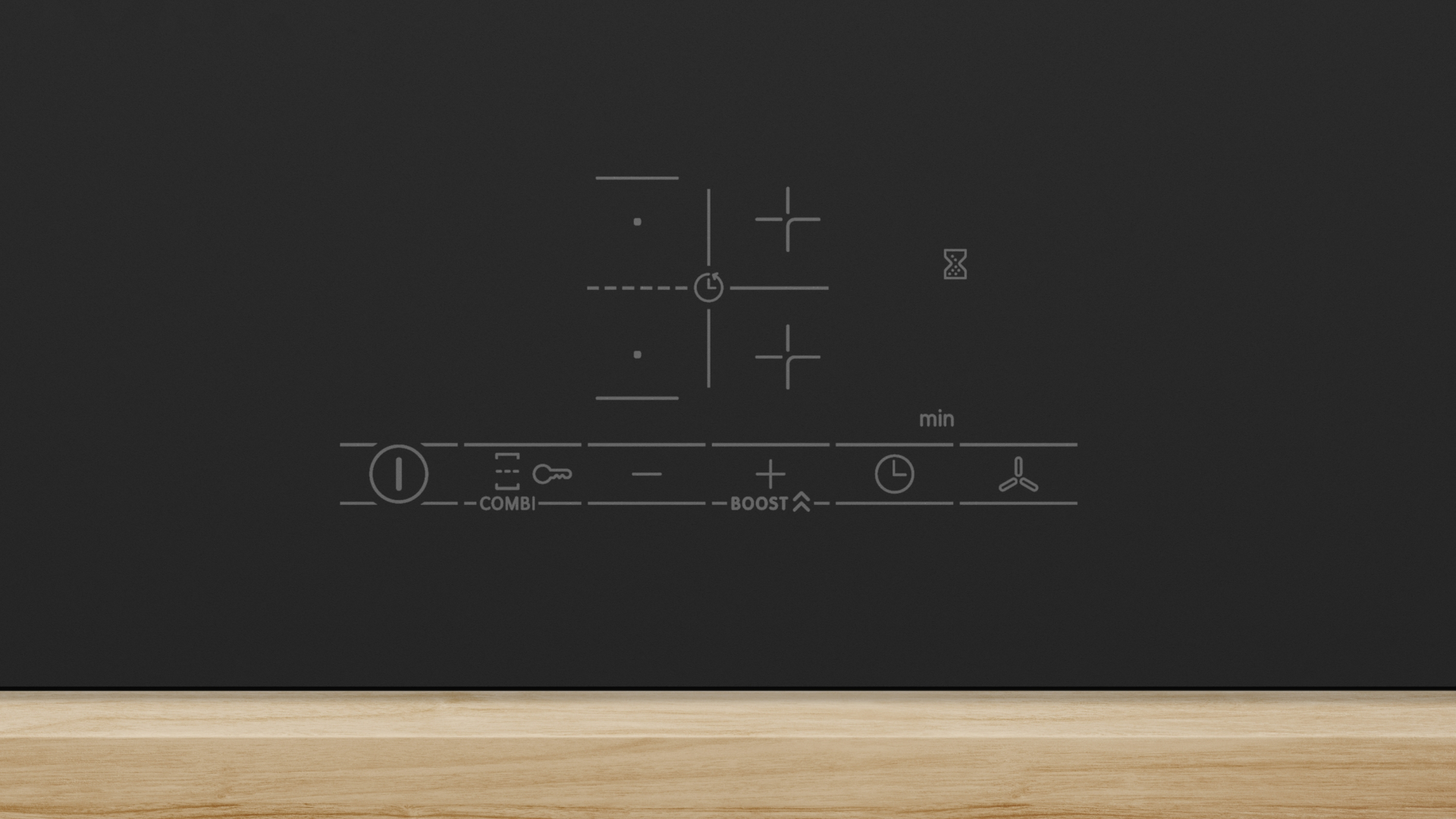 BOSCH PVS69BB16E table de cuisson avec hotte integrée - 60cm