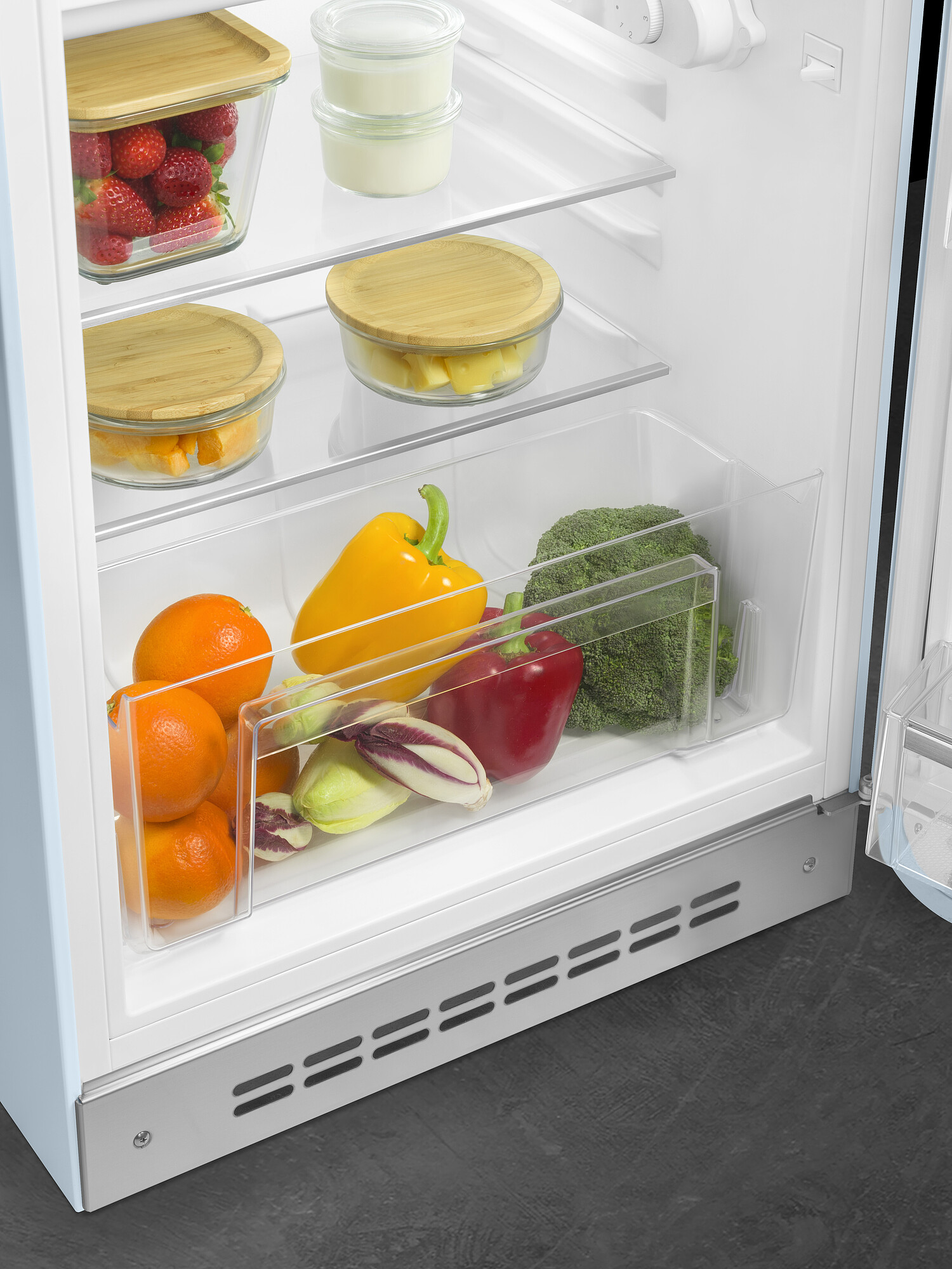 SMEG FAB10RPB6 réfrigérateur pose-libre avec surgélateur - 96cm