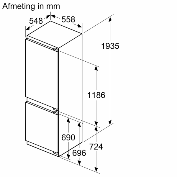 SIEMENS KI96NSDD0 IQ500 combiné réfrigérateur-congélateur - 194cm