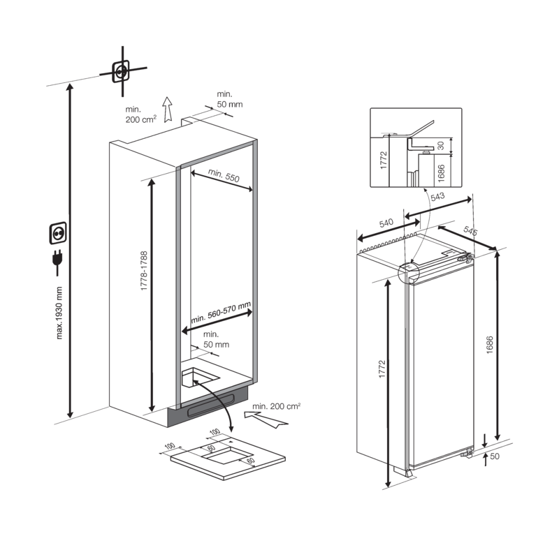 BEKO BSSA315E4SFN réfrigérateur sans surgélateur - 178cm