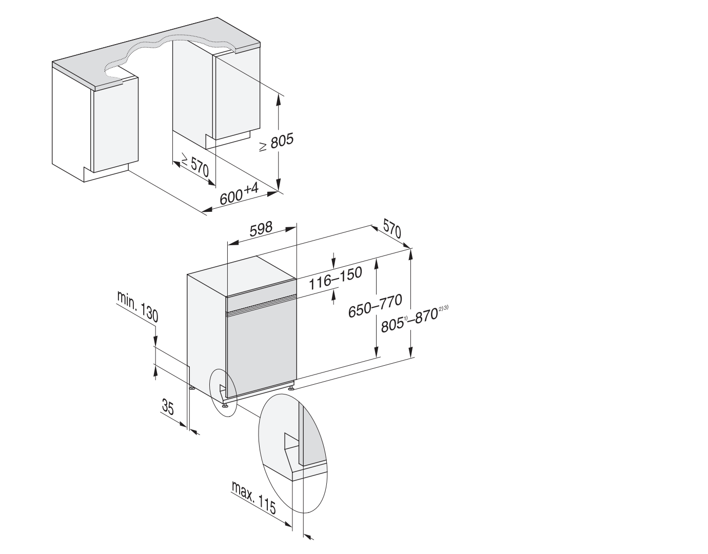 MIELE G7600SCICS Lave - vaisselle intégrable avec bandeau apparent