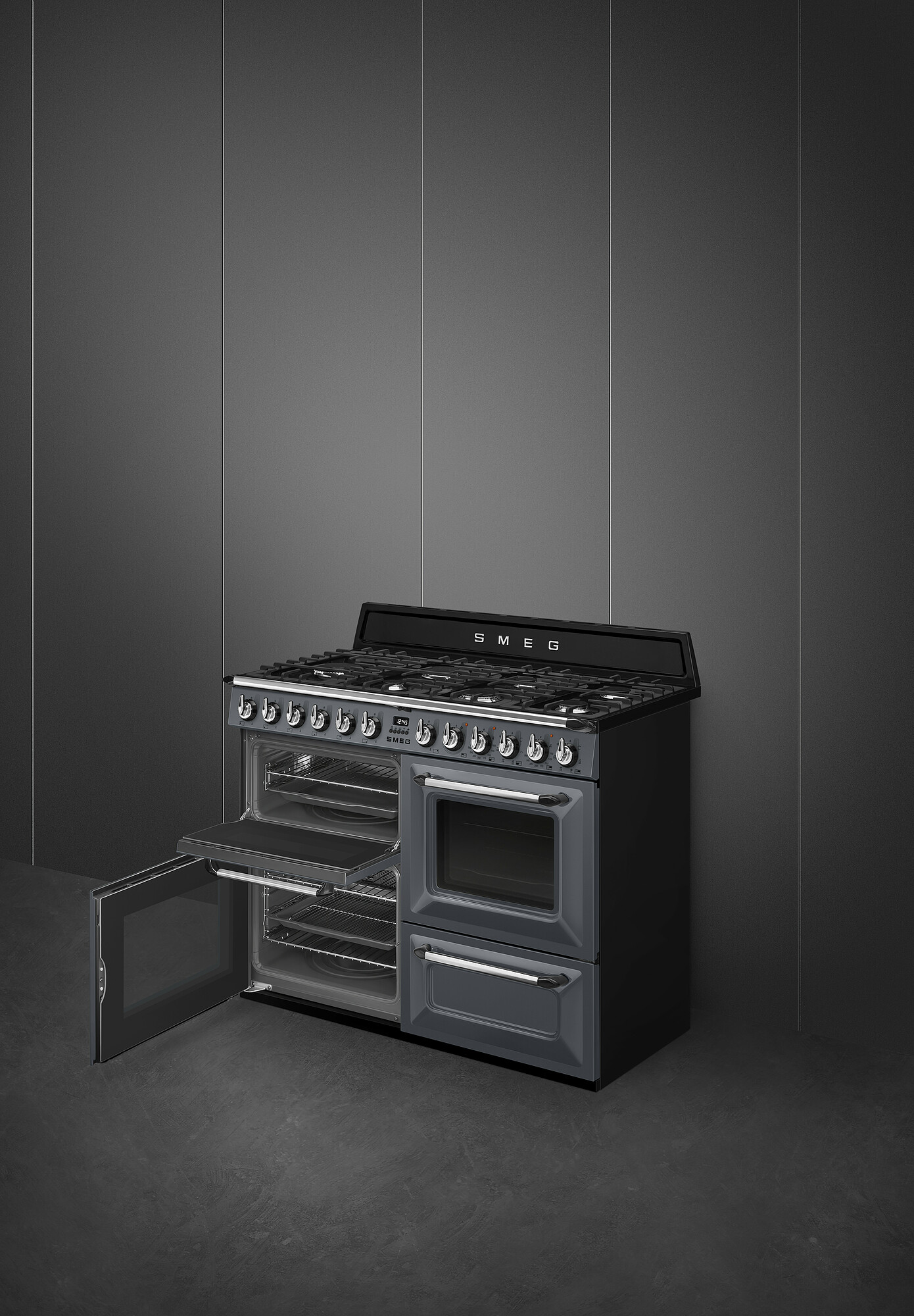 SMEG TR4110GR cuisinière avec taque à gaz - 110cm