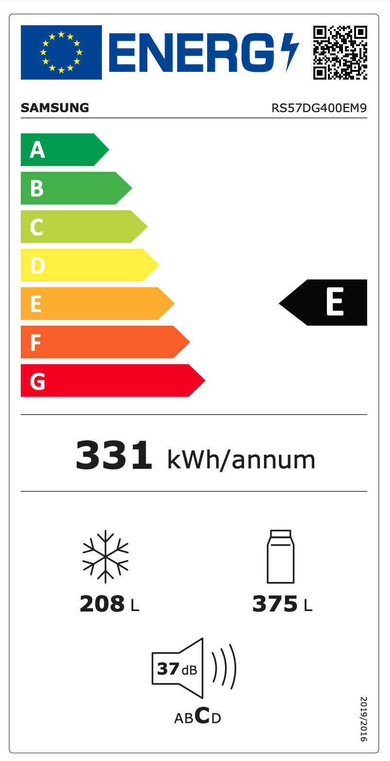 SAMSUNG RS57DG400EM9EF side-by-side