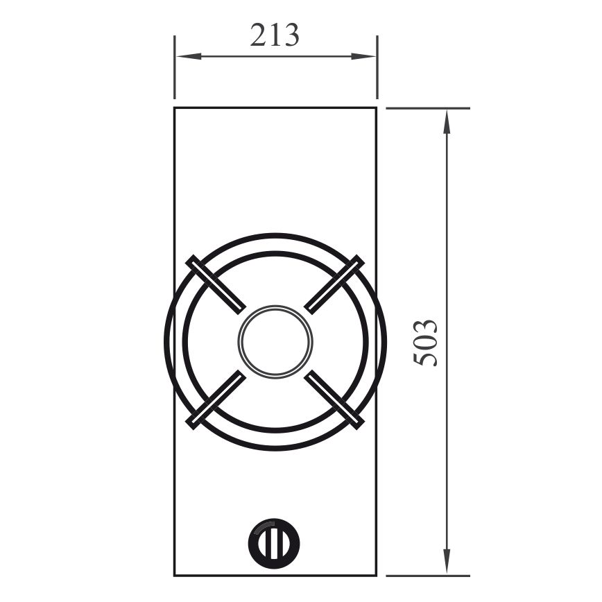 NOVY 56031 table de cuisson au gaz - domino