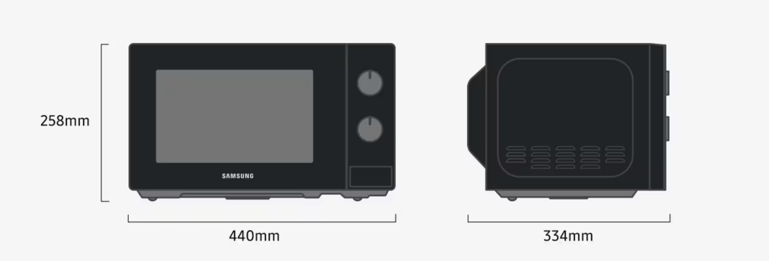 SAMSUNG MS20A3010AH four à micro-ondes pose-libre
