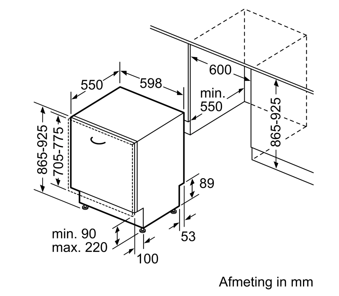 BOSCH SBV4HTX11E lave-vaisselle entièrement intégrable