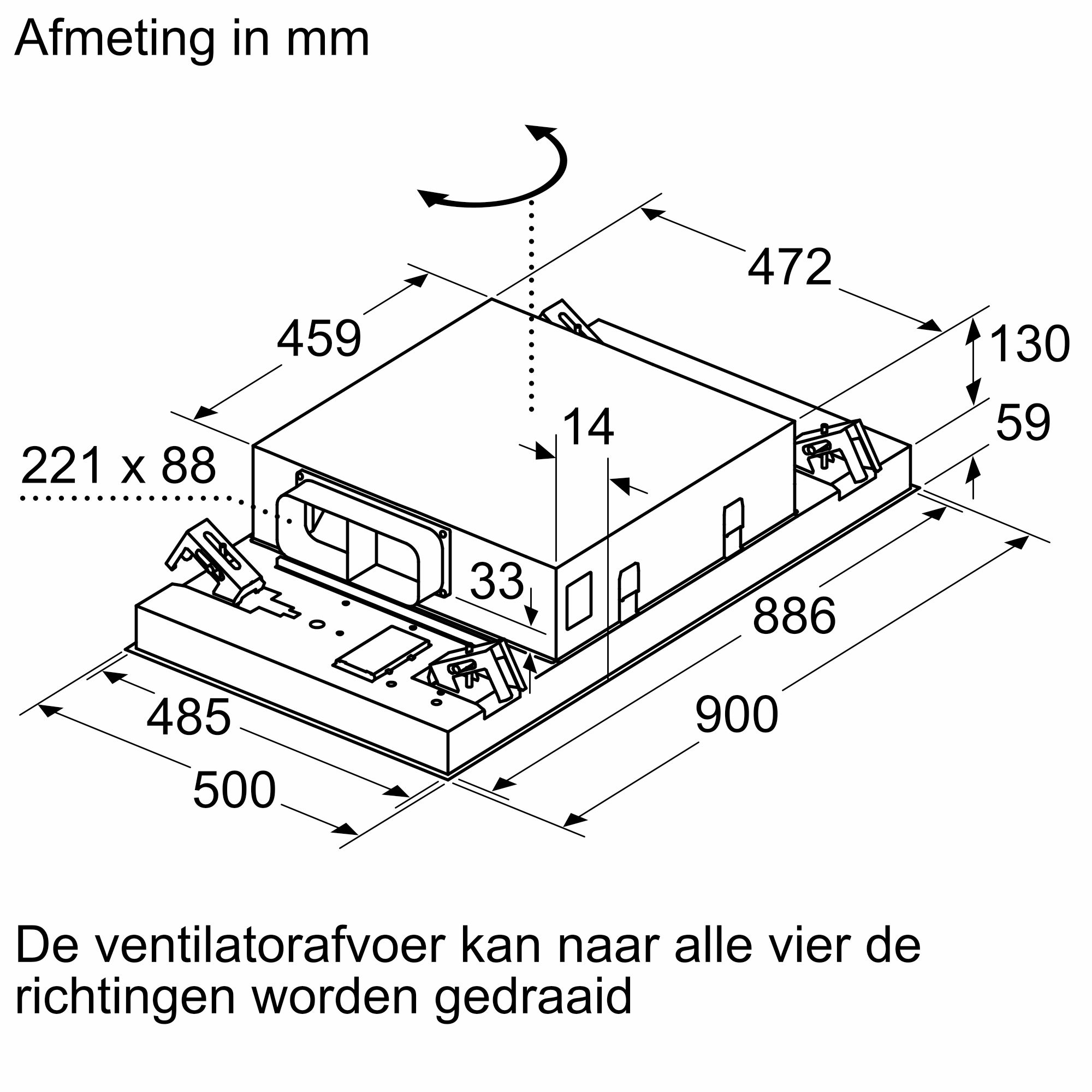 SIEMENS LR96CAQ20 IQ500 hotte plafonnier - 90cm