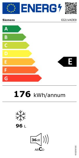 SIEMENS GI21VADE0 IQ500 congélateur encastrable - 88cm