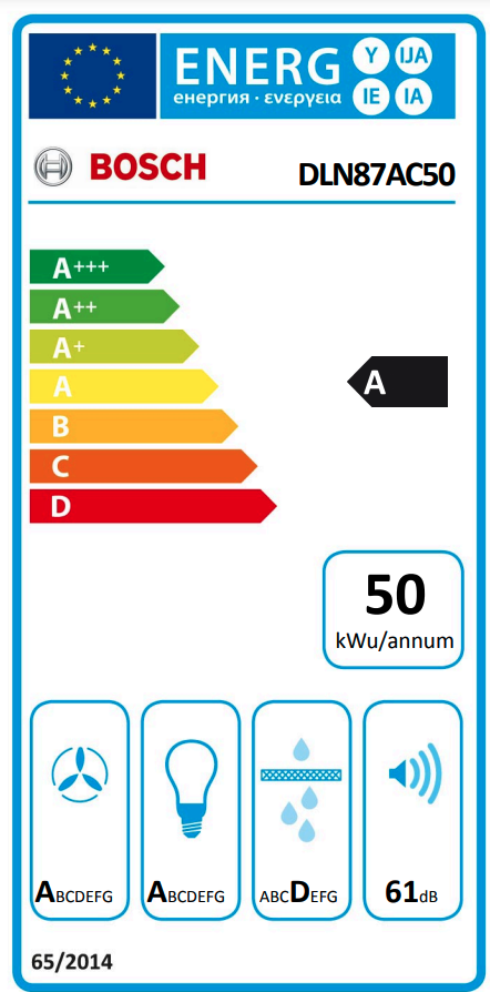 BOSCH DLN87AC50 Serie 6 groupe d'extraction - 86cm