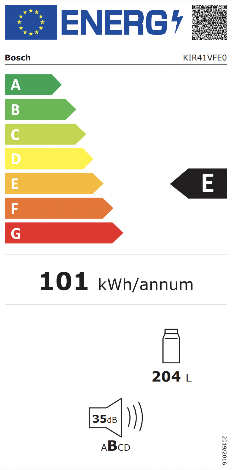 BOSCH KIR41VFE0 SERIE 4 réfrigérateur sans surgélateur - 122cm