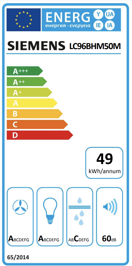SIEMENS LC96BHM50M IQ300 hotte décorative - 90cm
