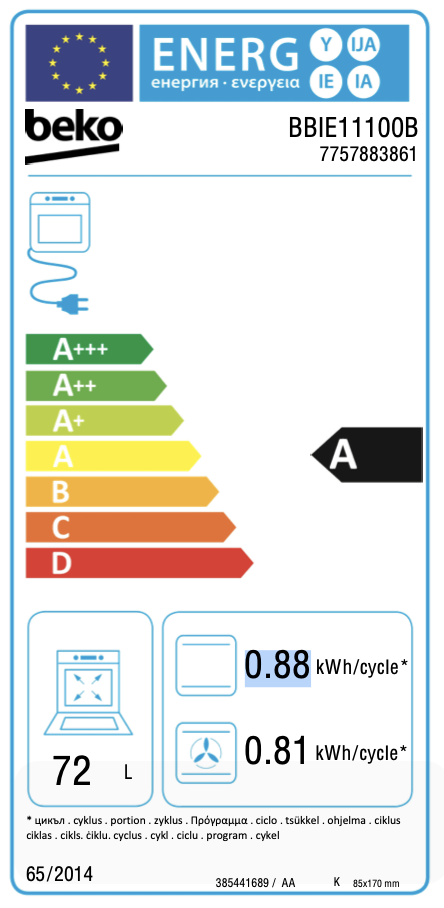 BEKO BBIE11100B four multifonction - 60cm