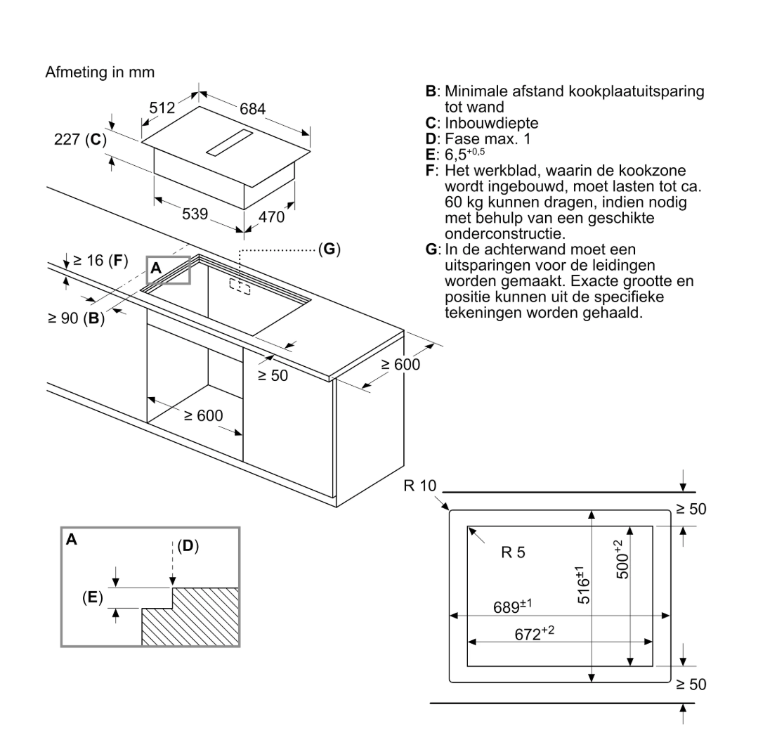 SIEMENS ED707HQ26E iQ500 table de cuisson avec hotte integrée - 60cm