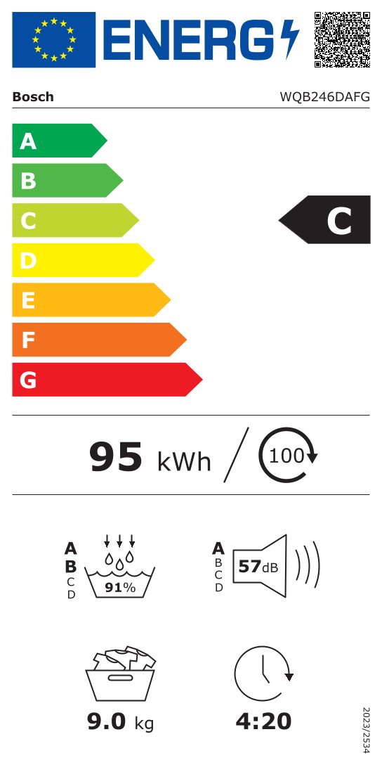 BOSCH WQB246DAFG SERIE 8 sèche-linge - par pompe à chaleur