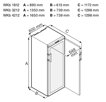 LIEBHERR WKB181222 cave à vin pose-libre