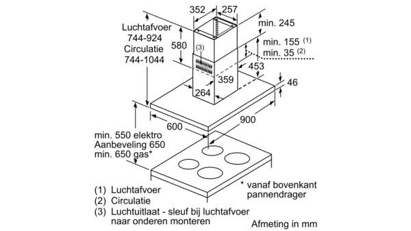 SIEMENS LF98BIR55 IQ500 hotte îlot - 90cm