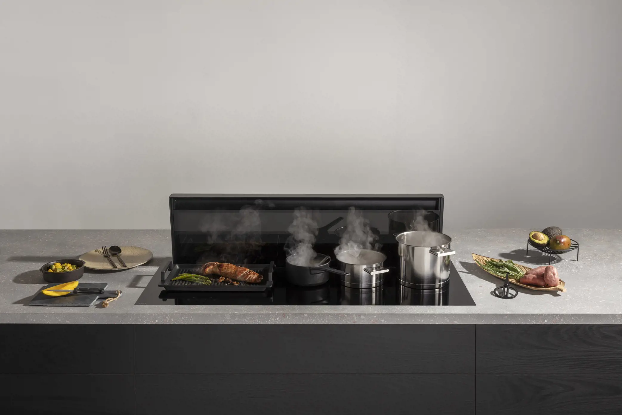 NOVY 42120 table de cuisson avec hotte integrée - 120cm