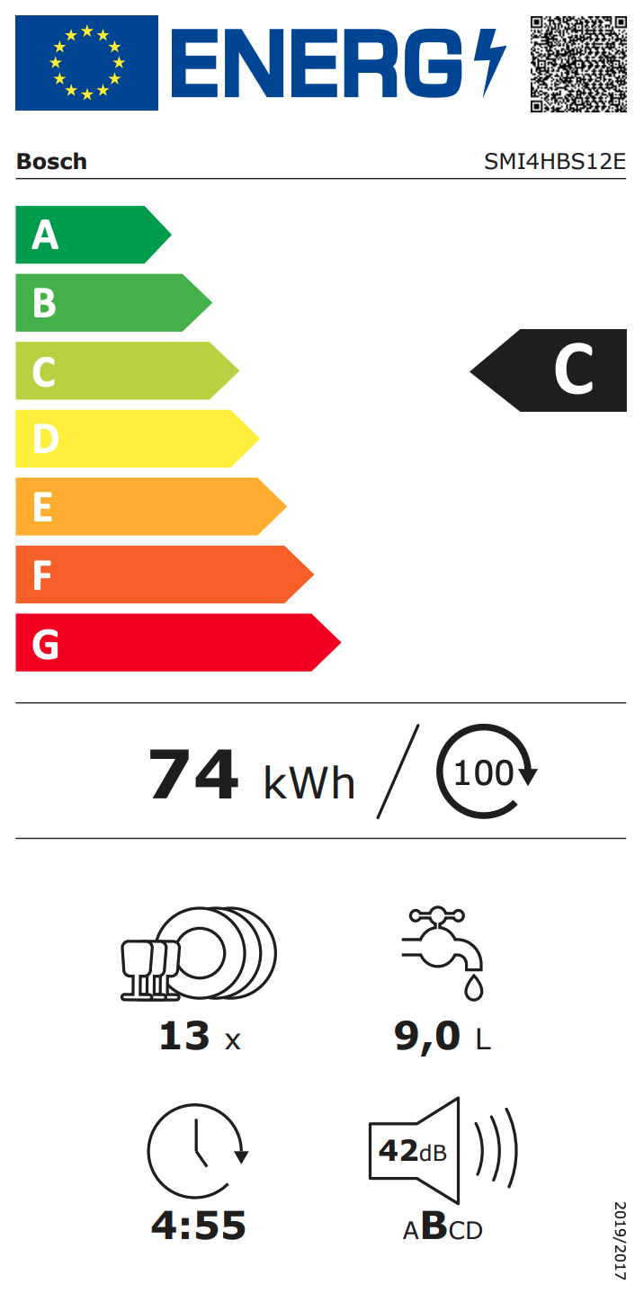 BOSCH SMI4HBS12E lave-vaisselle intégrable