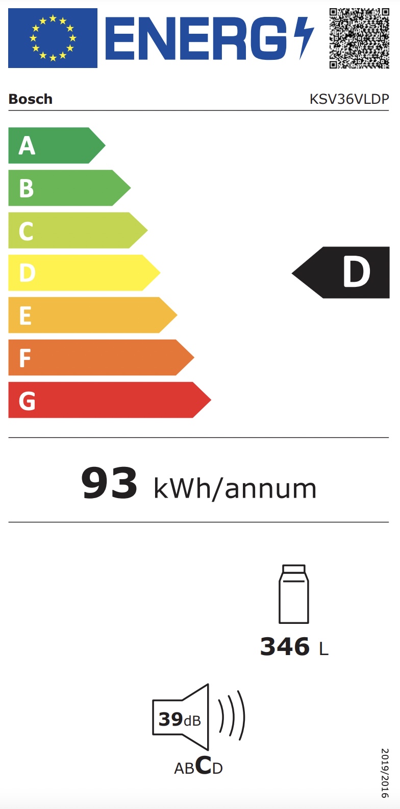 BOSCH KSV36VLDP SERIE 4 réfrigérateur pose-libre sans congélateur - 186cm