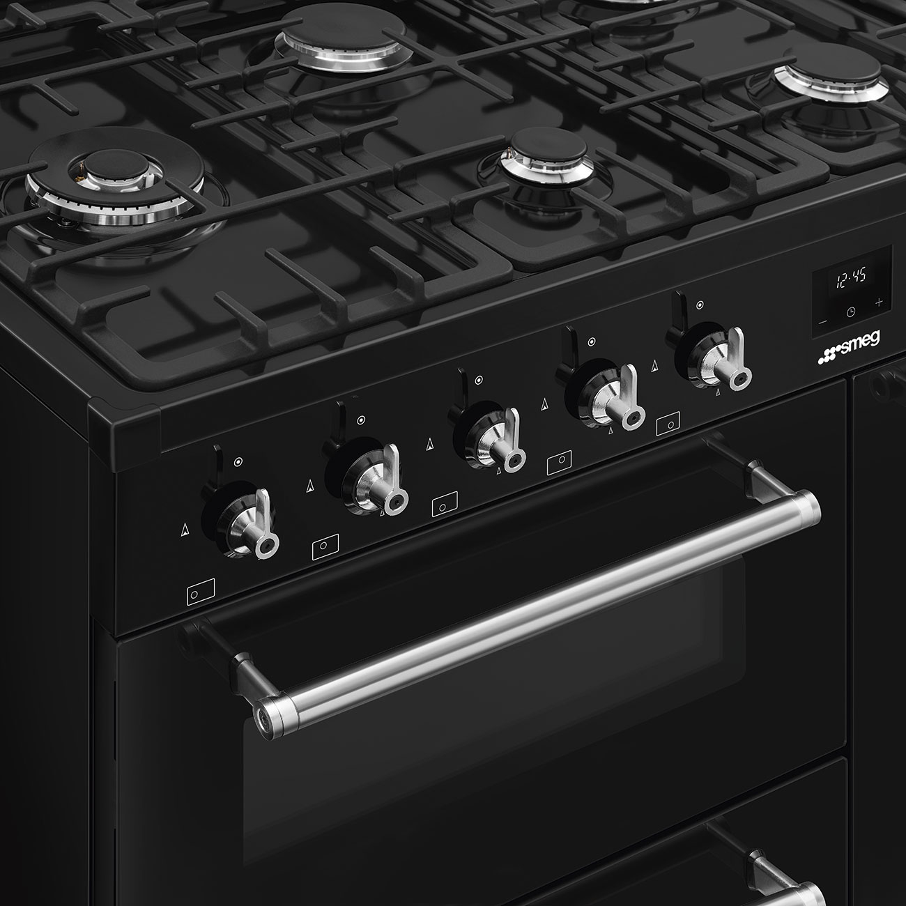 SMEG CX113GMBL cuisinière avec taque à gaz - 110cm
