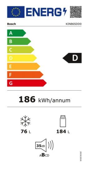 BOSCH KIN86SDD0 SERIE 6 combiné réfrigérateur-congélateur - 177,5cm