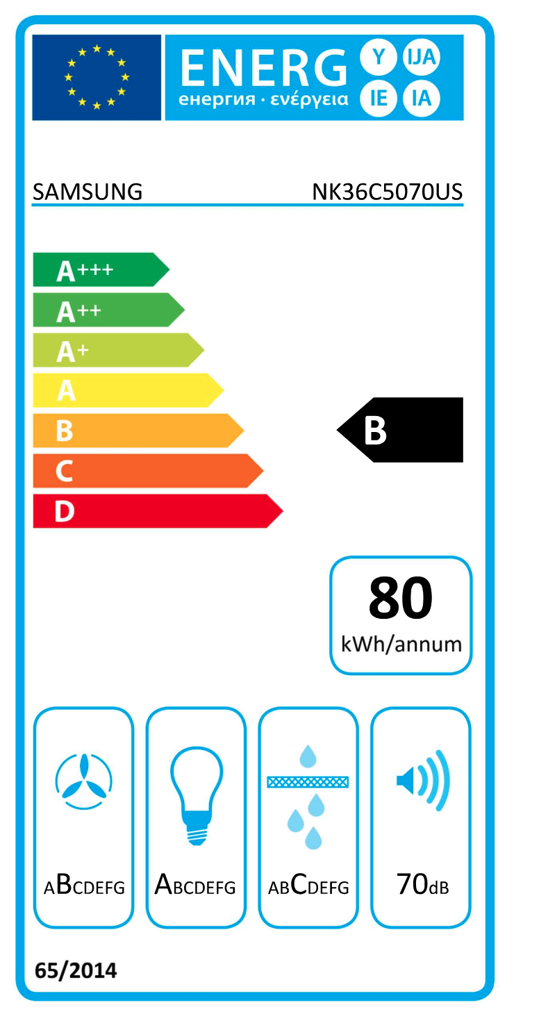 SAMSUNG NK36C5070US/UR hotte décorative - 90cm