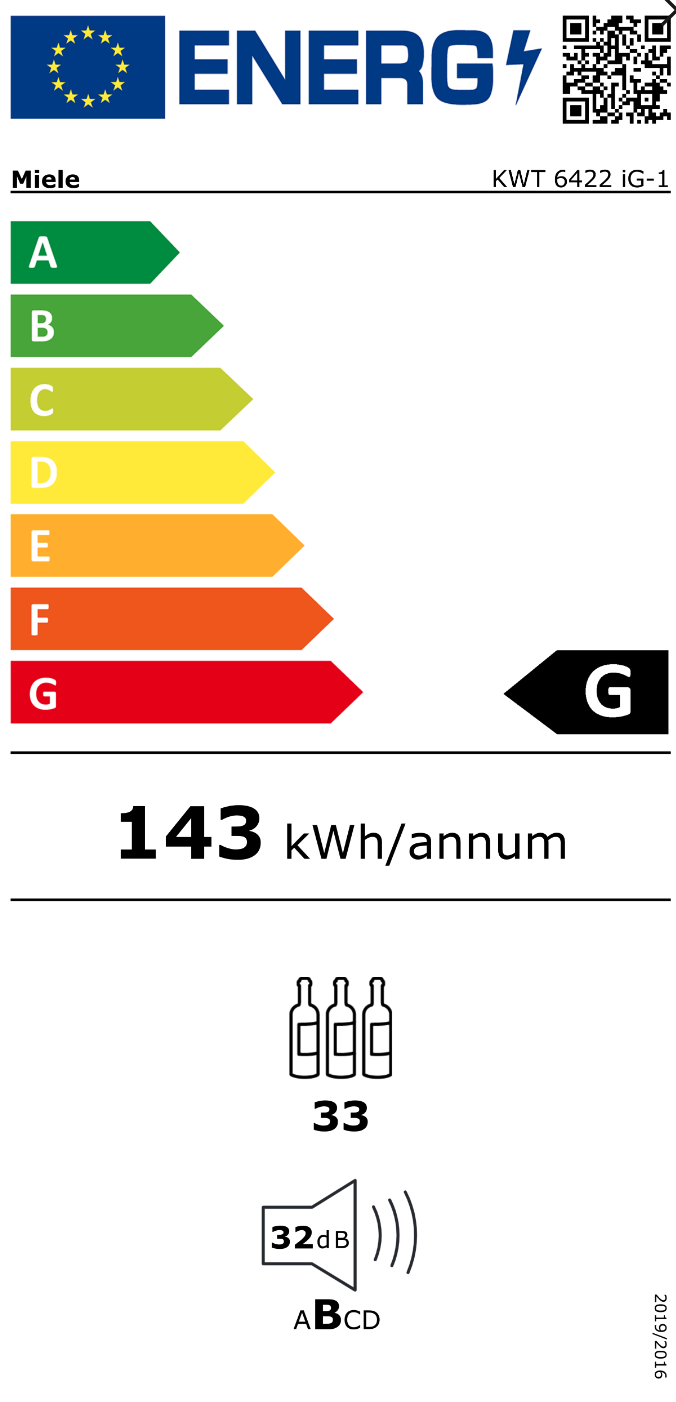 MIELE KWT6422IG1PEBE cave à vin encastrable