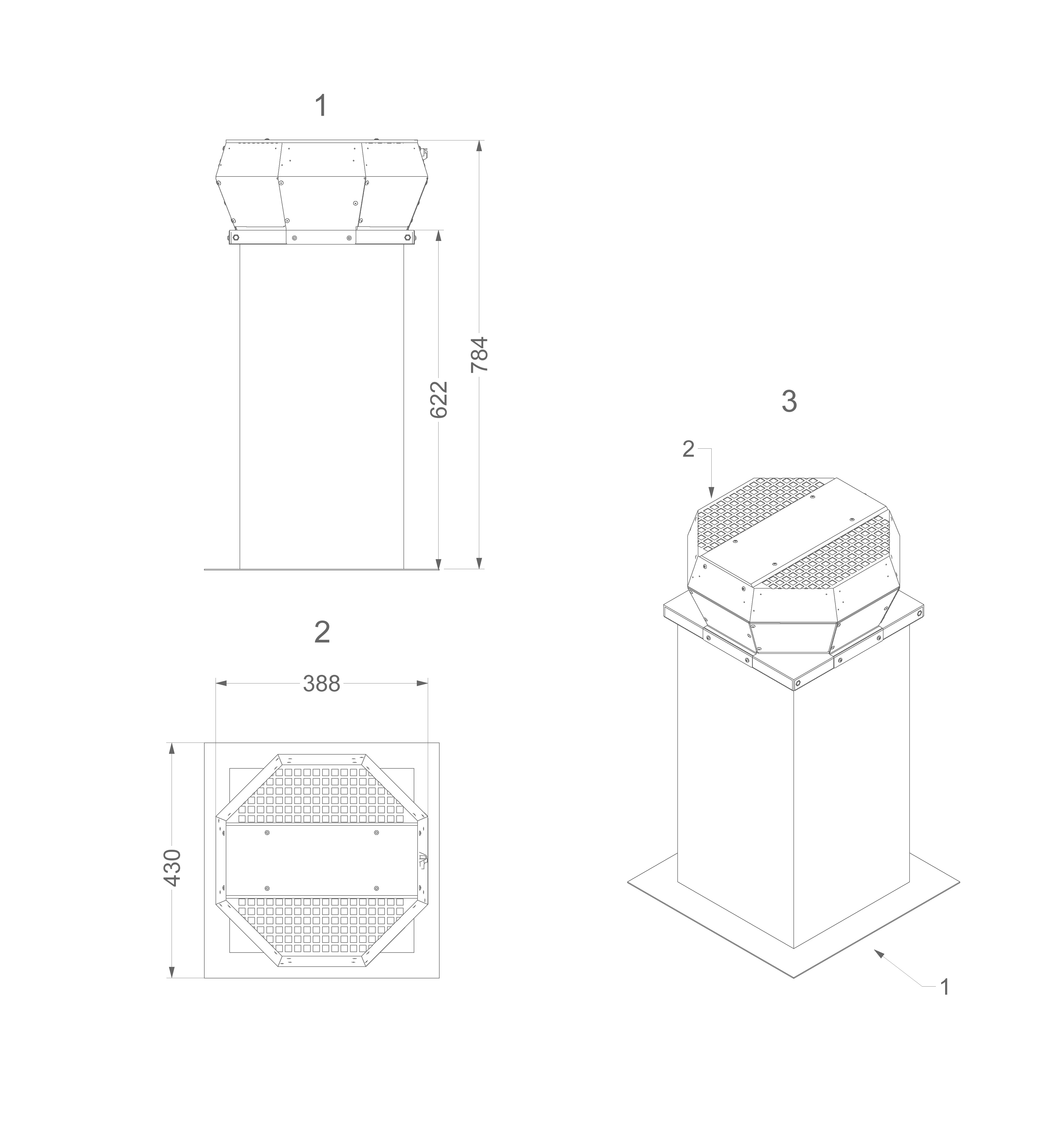 NOVY 755999 moteur externe - montage sur toit