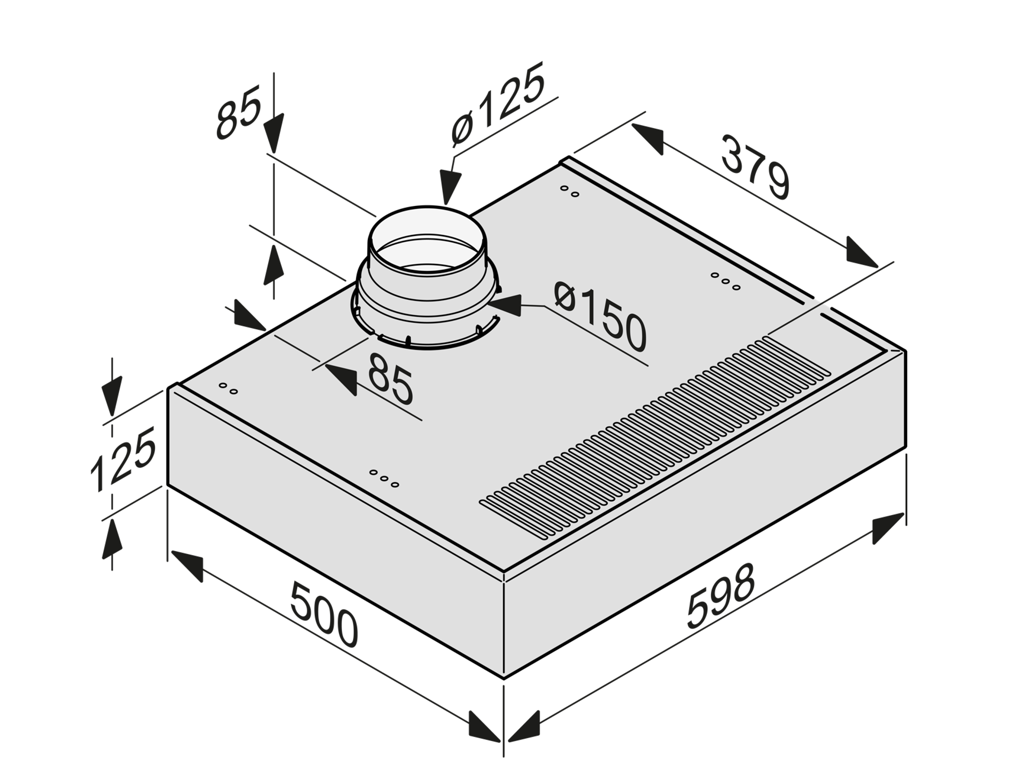 MIELE DA1260 hotte sous-encastrable - 60cm
