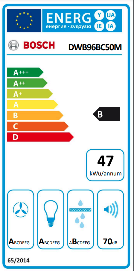 BOSCH DWB96BC50M SERIE 2 hotte décorative - 90cm