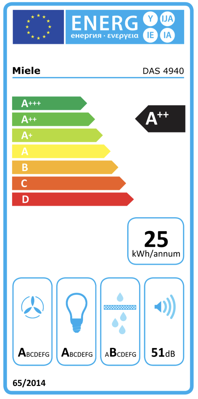 MIELE DAS4940GLTR hotte téléscopique - 90cm