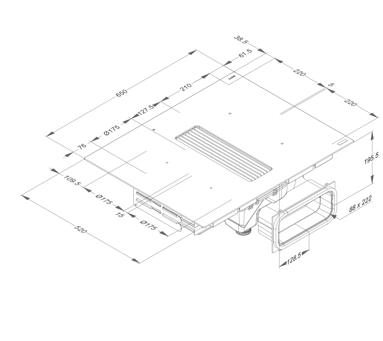 NOVY 1881-G1 table de cuisson avec hotte integrée - 65cm