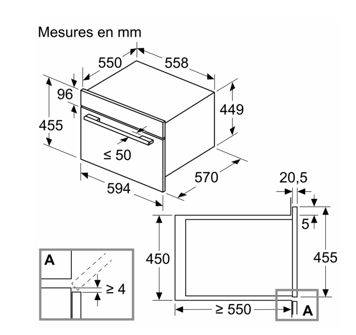SIEMENS CM485AGB1 IQ500 four à micro-ondes - combi - 45cm