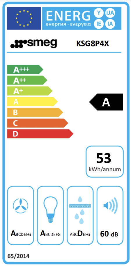 SMEG KSG8P4X hotte intégré - 75cm