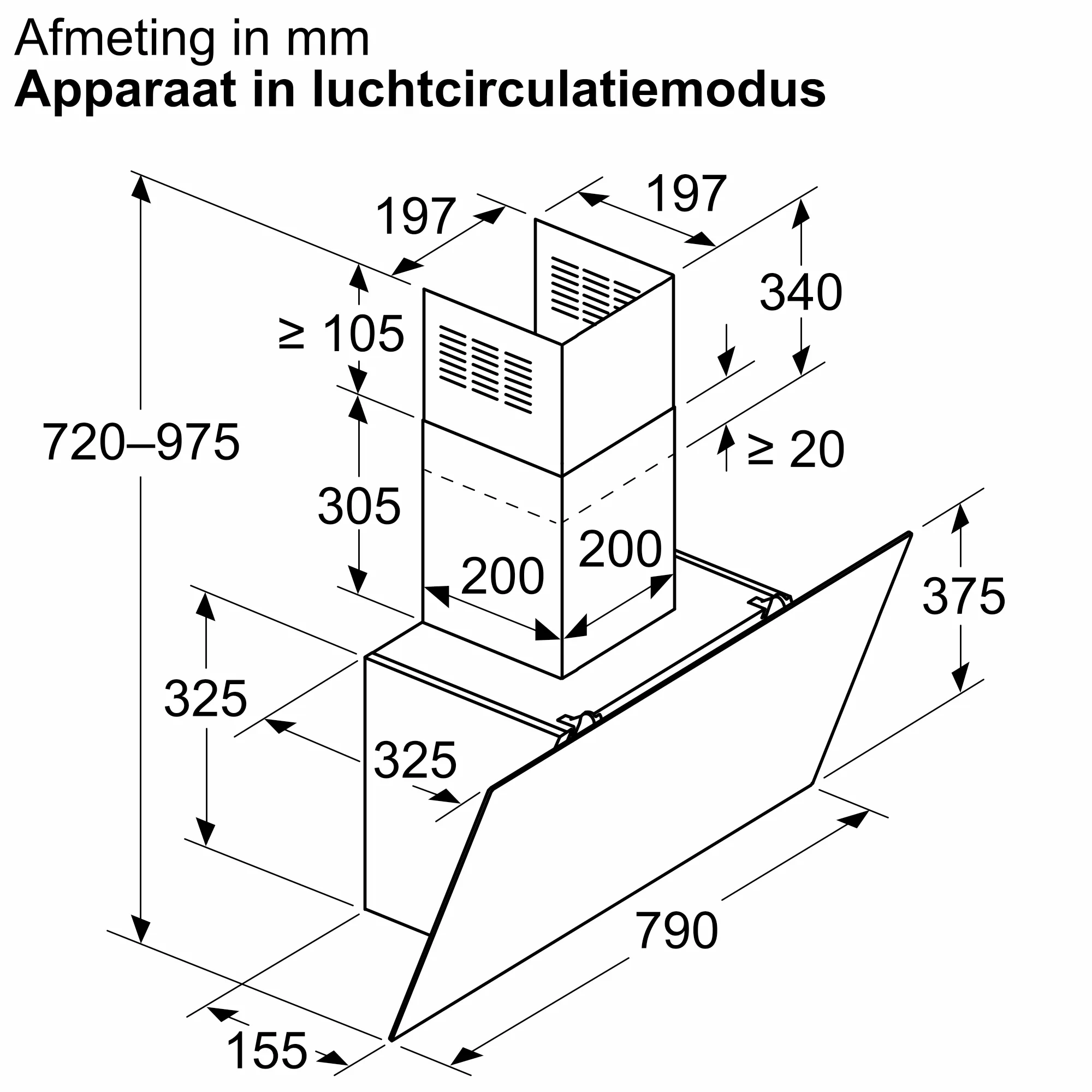 BOSCH DWK85DK60 SERIE 2 hotte murale - 80cm