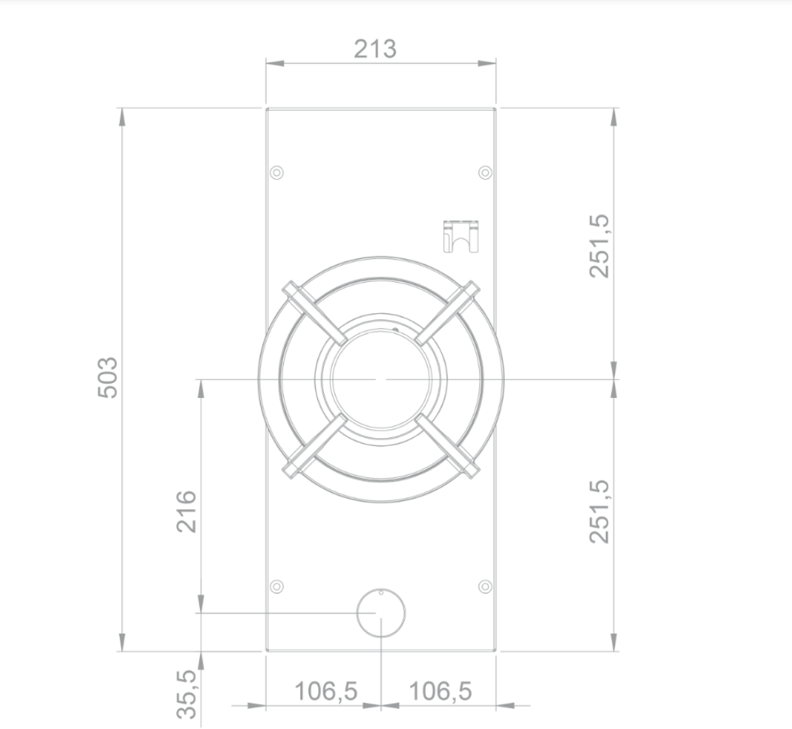 NOVY 56004 table de cuisson au gaz - domino
